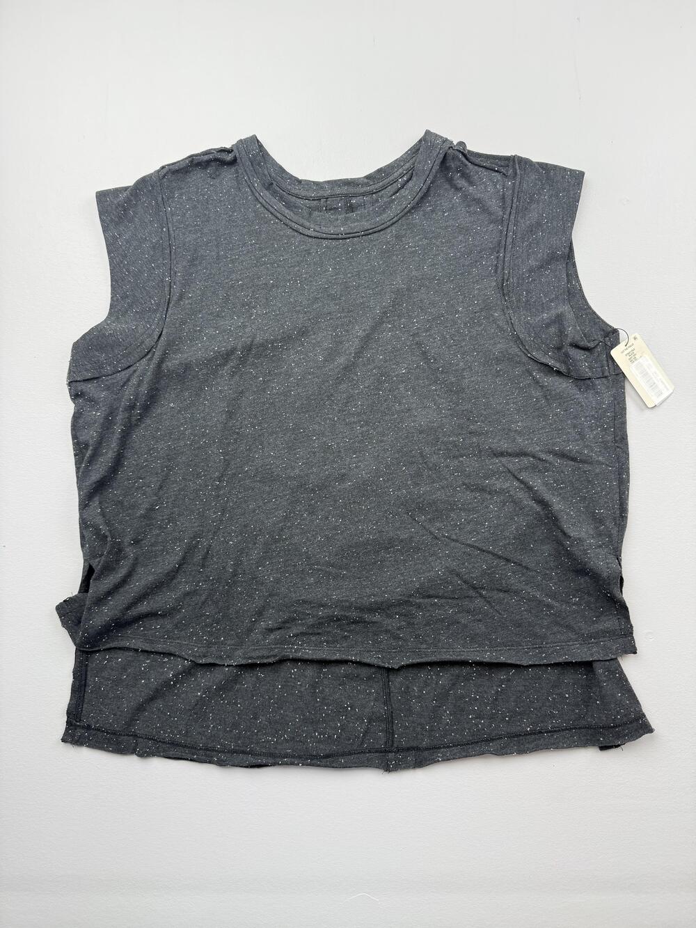 Cut The Frills Tank Top Womens One Size Black Crew Neck Sleeveless Basic Jersey